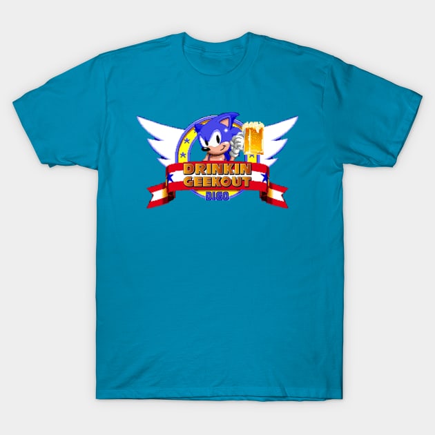 Sonic the Beer Geek T-Shirt by DrinkIN GeekOUT Armor Shop